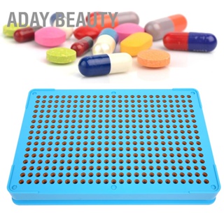 Aday Beauty 0#400 Holes Capsule Powder Filler Plate Empty Plates Manual Filling Tool Blue