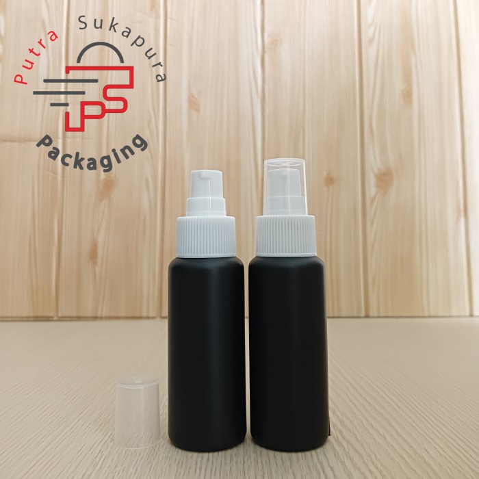 ขวดปั๊มรักษา hdpe สีดํา 60 มล./ปั๊มรักษาคอครึ่งหมวก 24 ar