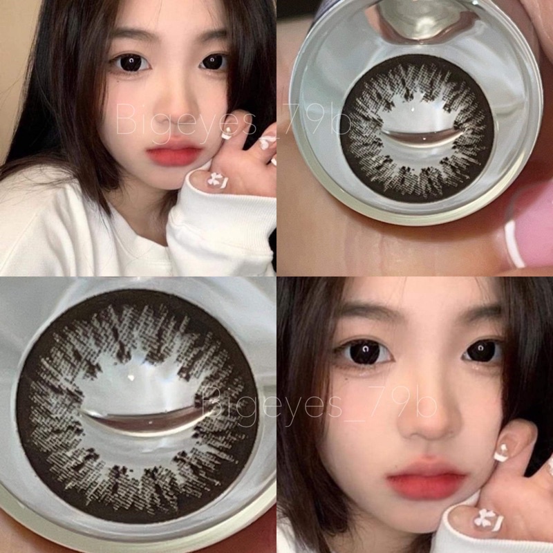 Black ขนาดตาโต (Bigeyes) กรองแสง uv จดทะเบียนถูกต้อง คอนแทคเลนส์สัญชาติเกาหลี