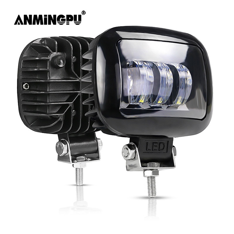 ANMINGPU 5" 30W Motorcycle Fog Light 12V 24V LED Work Bar for Jeep Niva BMW Suv Boat 4WD 4x4 Atv Spo