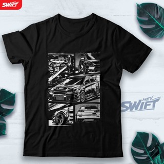 [COD]เสื้อยืด พิมพ์ลาย Mitsubishi EVOLUTION EVO X JDM LEGEND MANGA STYLE DISTROS-5XL