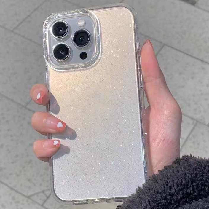 เคสโทรศัพท์มือถือ แต่งกลิตเตอร์ สําหรับ iPhone 13 Pro Max 14 Pro max 12 Pro max 11 7 plus 8 plus เคสใสกันกระแทก เคสใส