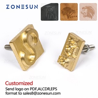 Zonesun แม่พิมพ์ทองแดง ทองเหลือง ลายโลโก้ 5 ซม. สําหรับปั๊มร้อน กระดาษ การ์ดเชิญ DIY