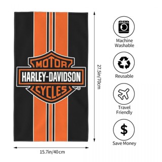 Harley-davidson (3) ผ้าขนหนู ทรงสี่เหลี่ยม ขนาด 70x40 ซม. สําหรับเล่นกีฬา โยคะ ฟิตเนส วิ่ง กลางแจ้ง