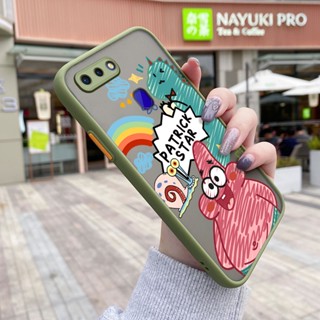 สําหรับ OPPO R15 R15 Pro R17 เคสภาพวาดสีน้ํามัน Patrick Star แบบบาง การออกแบบใหม่ รูปแบบใส ใส ฝาครอบเลนส์ ป้องกันกล้อง เคสแข็ง