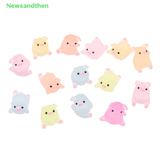 Newsandthen 5/10 ชิ้น ลูกบอลหมูเรืองแสง น่ารัก สนุก ของขวัญตลก ของเล่นป้องกันความเครียด DIY ตกแต่ง