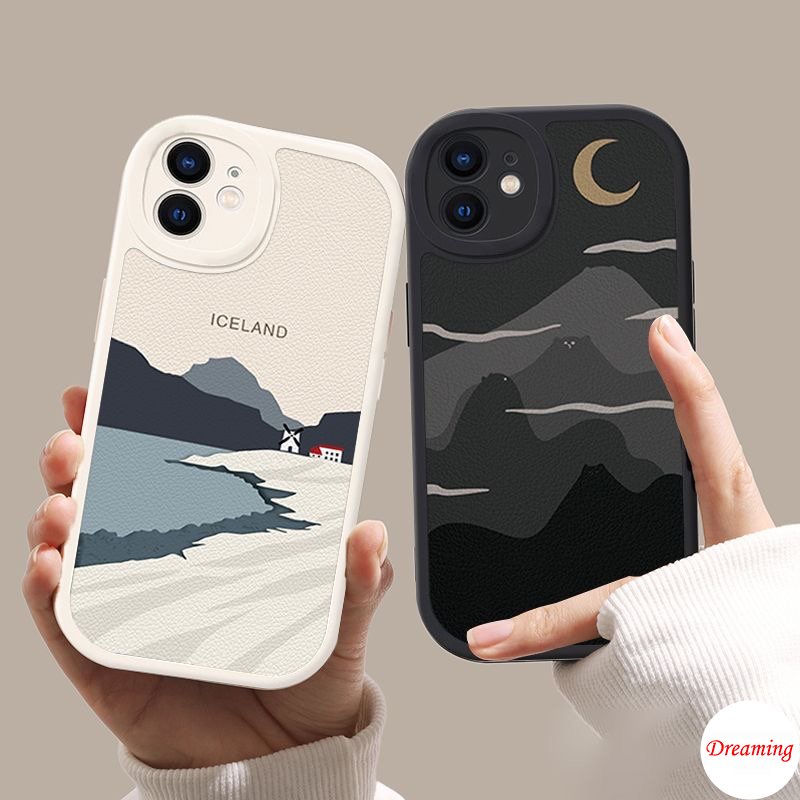 เคสโทรศัพท์มือถือนิ่ม ทรงวงรี ลายภูเขาไอซ์แลนด์ สําหรับ OPPO A98 A96 A95 A94 A93 A92 A91 A79 A78 A77S A76 A74 A57 A55 A54 A53 A38 A18 A33 A52 A31 A17 A16K A15S