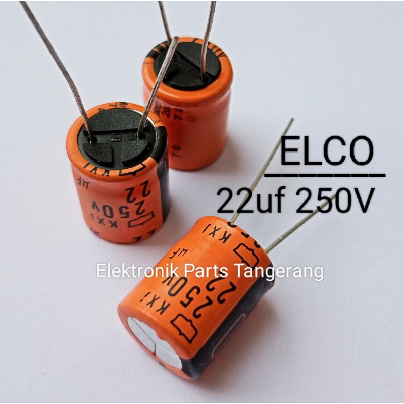 (1 ชิ้น) ELCO CAPACITOR 22UF 250V ELCO CAPACITOR 22UF 250V ELCO CAPACITOR 250V 22UF ELCO 22VOLT