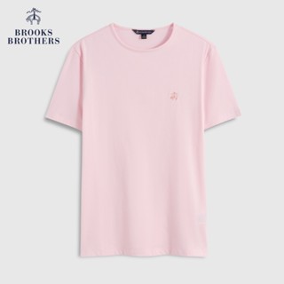 เสื้อยืดคอกลม แขนสั้น พิมพ์ลาย Brooks Brothers Booker Brothers ลําลอง สีพื้น แฟชั่นฤดูใบไม้ผลิ สไตล์อเมริกัน สําหรับผู้หญิง