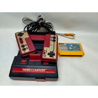 Famicom Custom สีดำ  ชุดไฟไทย220พรัอมเล่นแถม มารีโอ้แท้