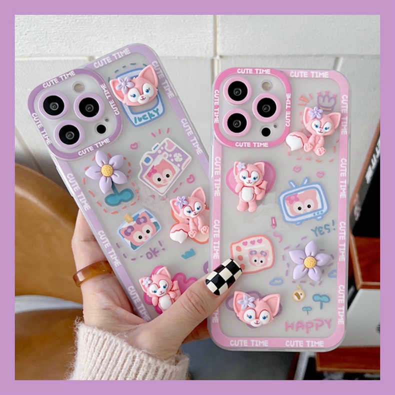 Cute Casing Huawei Nova 8 8i 7i 3i 7 SE 5T 4E Y9 Prime 2019 Y9S Y7A Mate 30 40 P20 P30 P40 P50 Pro Honor 20 Lite Cartoon LinaBell Flowers 3D Doll Fine Hole Angel Eyes Lens protection straight Clear Full Soft Phone Back Case Cover STD 16 - รูปที่ 3
