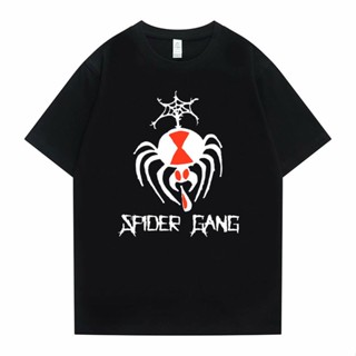 เสื้อแฟชั่นผญ แร็ปเปอร์ฮิปฮอป Lil Darkie Spider Gang เสื้อยืดฤดูร้อนผู้ชายขนาดใหญ่เสื้อยืดชายเสื้อยืดผู้ชายผู้ชายแฟชั่นผ