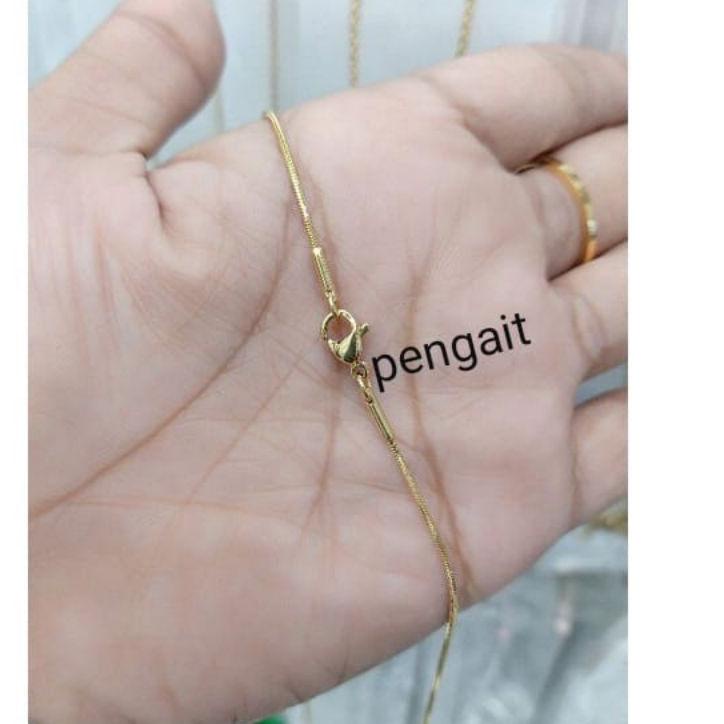 เทรนด์ล่าสุด TITANIUM NECKLACE FOR MEN WOMEN ANTI RUST 09MM