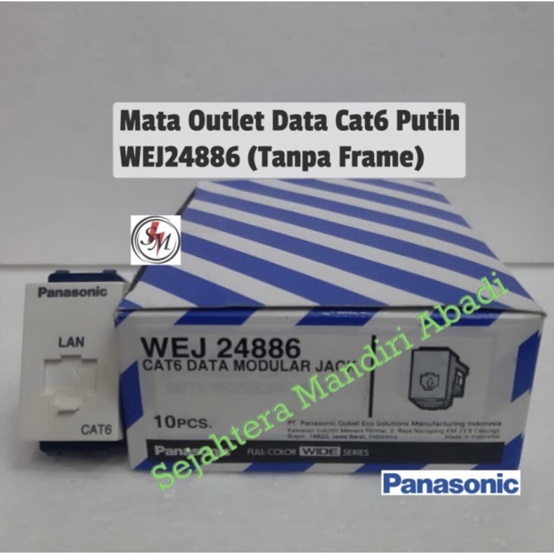 MATA Panasonic Cat6 Data Outlet Eye White LAN Modular Jack WEJ24886