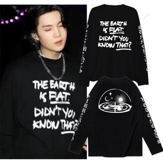 เสื้อยืดแขนยาว พิมพ์ลาย Bangtan suga bumi Flat