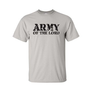 เสื้อผ้าผชLlm เสื้อยืดแขนสั้นลําลอง พิมพ์ลาย Army Of The Lord Christian Religious God Jesus Prayer 448 Series คุณภาพสูง