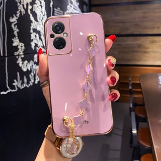 เคสโทรศัพท์มือถือ ซิลิโคนนิ่ม กันกระแทก พร้อมสร้อยข้อมือ สําหรับ oppo reno 8z reno8 z reno 8 z 5g 2022