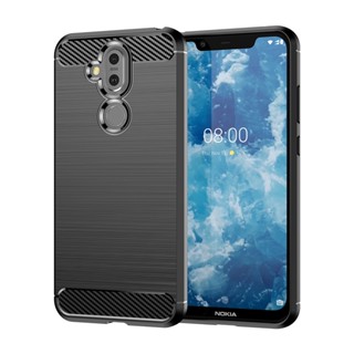 เคสซิลิโคนนิ่ม คาร์บอนไฟเบอร์ กันกระแทก สําหรับ Nokia 8.1 Nokia 8.1