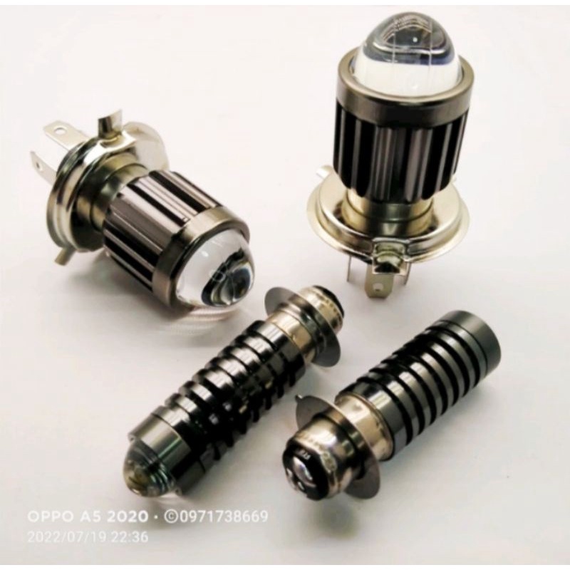 ไฟหน้า มอเตอร์ไซค์ LED โปรเจ็คเตอ มี 2 ขั้วให้เลือก P15D แป้นเล็ก , H4 3ขา ไฟหน้า honda yamaha wave msx ksr รุ่นอื่นๆ