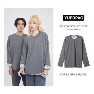 Yuedpao เสื้อสเวตเตอร์ไหล่ตก สไตล์เกาหลี ผ้าหนานุ่ม ทรงสวย รับประกันไม่ย้วย 2 ปี Signature Korea สี Gray black