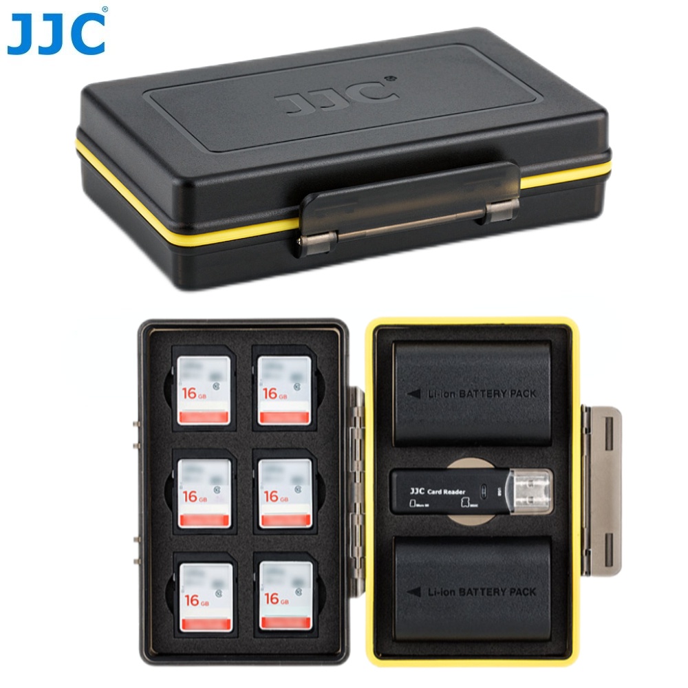 JJC 3-in-1 แบตเตอรี่กล้อง USB 3.0 เครื่องอ่านการ์ด SD ช่องเสียบการ์ดสำหรับ Canon LP-E6 LP-E6N LP-E6N