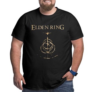 เสื้อยืด oversize Elden แหวนวิดีโอเกมเสื้อยืดผู้ชายผ้าฝ้ายแปลกใหม่เสื้อยืดลูกเรือคอใหญ่ Tees สูงแขนสั้นเสื้อผ้าขนาดบวก