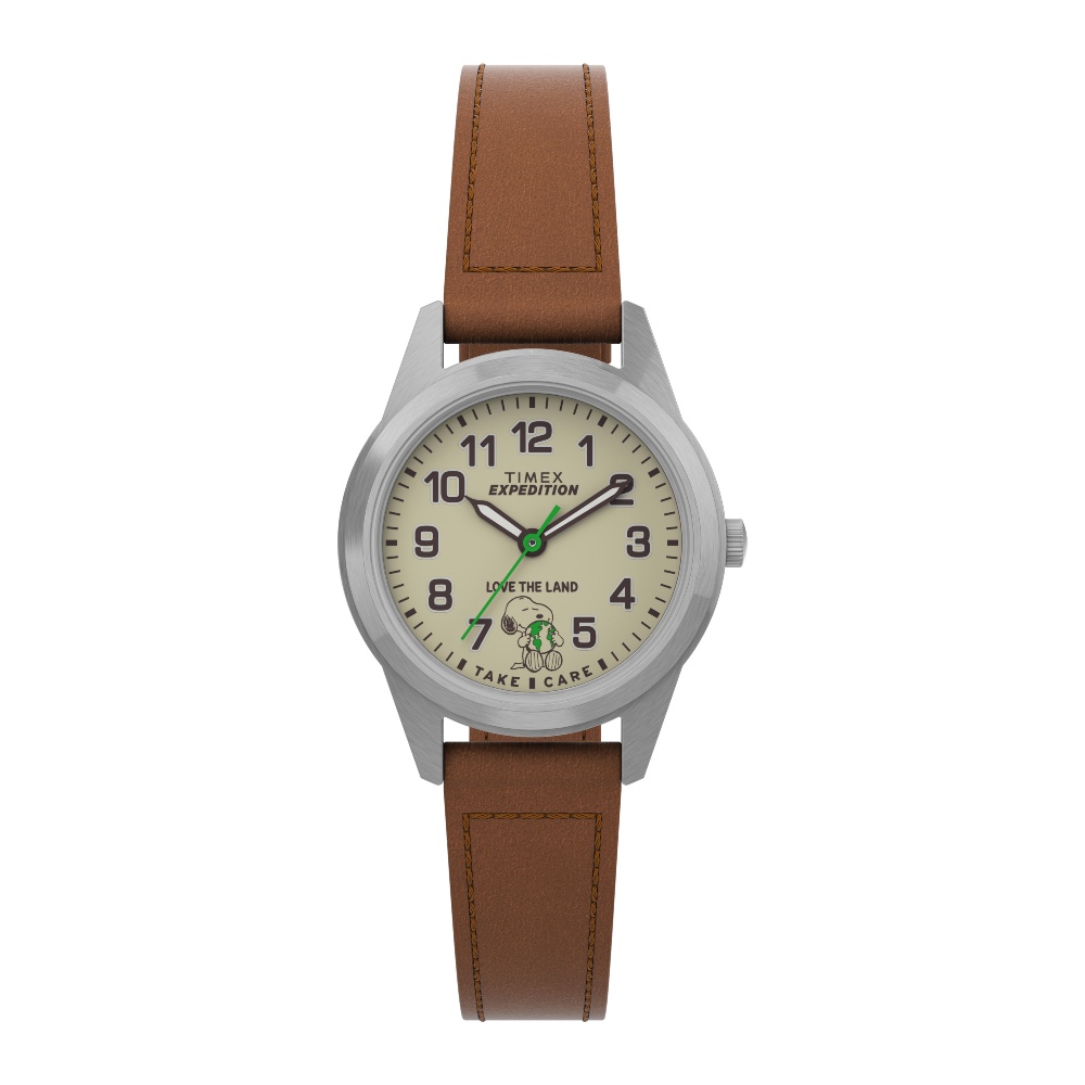 Timex TW4B25100 Field นาฬิกาข้อมือผู้หญิง สายหนังสีน้ำตาล หน้าปัด 26 มม.