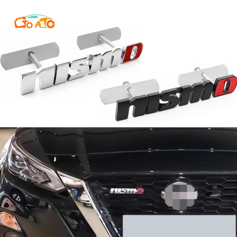 GTIOATO โลโก้ NISMO ตราสัญลักษณ์ โลโก้ติดรถยนต์ สติ๊กเกอร์โลโก้รถ โลโก้รถ Logo โลโก้ สติ๊กเกอร์โลหะ โลโก้ติดรถยนต์สําหรับ พร้อมชุดสกรู อุปกรณ์แต่งรถยนต์ ตกแต่งรถยนต์ สำหรับ Nissan March Almera Kicks Note Qashqai Terra Sylphy Titan Navara X Trail