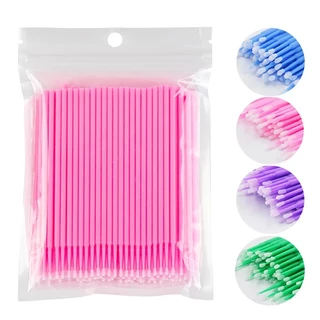 100pcs เครื่องมือต่อขนตา หลายสีให้เลือกแปรงแต่งหน้า แต่งหน้า ปัดขนตา