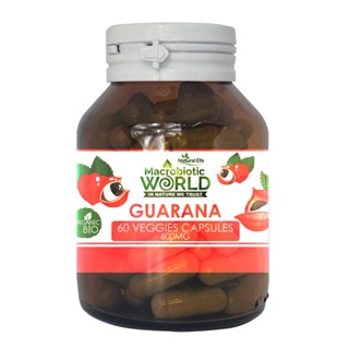 Organic/Bio Guarana 60 Veggies Capsules 600mg / ผงกัวลานาแคปซูล