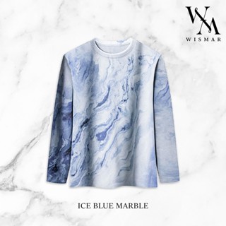 เสื้อแขนยาวลายหินอ่อน(สีไอซ์บลู): Ice Blue Marble Sweater (Long-Sleeve)