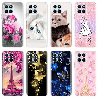 เคสโทรศัพท์ซิลิโคน TPU แบบนิ่ม ลายผีเสื้อ และแมวน่ารัก สําหรับ Honor X8 5G VNE-N41 X6 VNE-LX1 X8 X6 2022