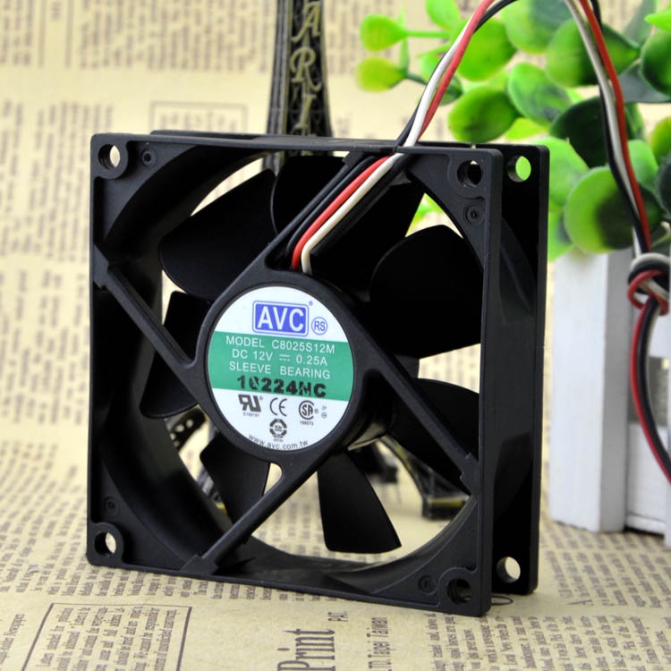 SZ 8025 12V 0.25A CPU CASE 8CM COOLING FAN C8025S12M