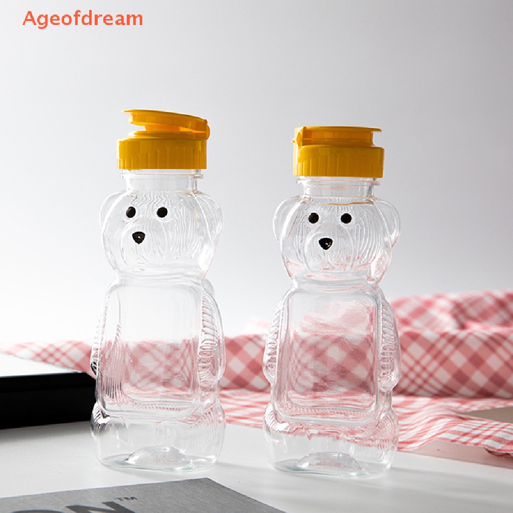 Cups, Mugs & Glasses 25 บาท [Ageofdream] ขวดบีบน้ําผึ้ง มัสตาร์ด แยม พลาสติก รูปหมี ขนาด 230 มล. 1 ชิ้น Home & Living