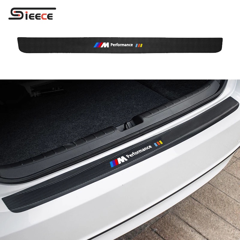 Sieece สำหรับ BMW M สติกเกอร์ท้ายรถ คาร์บอนไฟเบอร์ สติกเกอร์ติดรถ สติ๊กเกอร์กันรอย ฟิล์มกันรอยรถยนต์