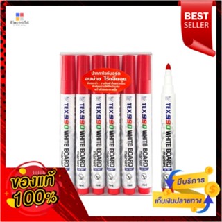 เท็กซ์ ปากกาไวท์บอร์ด รุ่น 990 สีแดง แพ็ค 12 ด้ามTEX Whiteboard ของสำนักงาน 12 Pcs/Pack