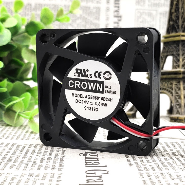 SZ CROWN AGE06015B24H DC24V 3.84W 6015 6CM พัดลมระบายความร้อน