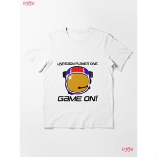 New UNREADY PLAYER ONE GAME ON Essential T-Shirt เสื้อยืด ดพิมพ์ลาย เสื้อยืดผ้าฝ้าย คอกลม cotton แฟชั่น discount Unisex