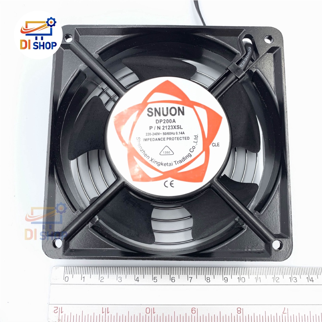 12cm พัดลม 4.5 นิ้ว 220V Cooling Fan ตัวถังเหล็ก ระบายความร้อน- Black