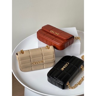 พรี​ ราคา11000 Celine กระเป๋าสะพายไหล่ กระเป๋าโซ่ กระเป๋าสะพายข้าง กระเป๋าสะพาย