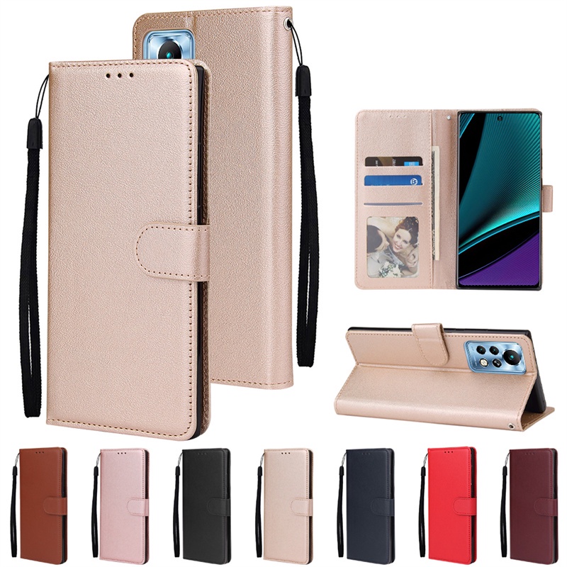 สําหรับ Infinix Note 10 11 Pro 11s NFC X697 เคสโทรศัพท์ฝาครอบกระเป๋าสตางค์ PU หนังช่องใส่การ์ดฝาครอบขาตั้ง
