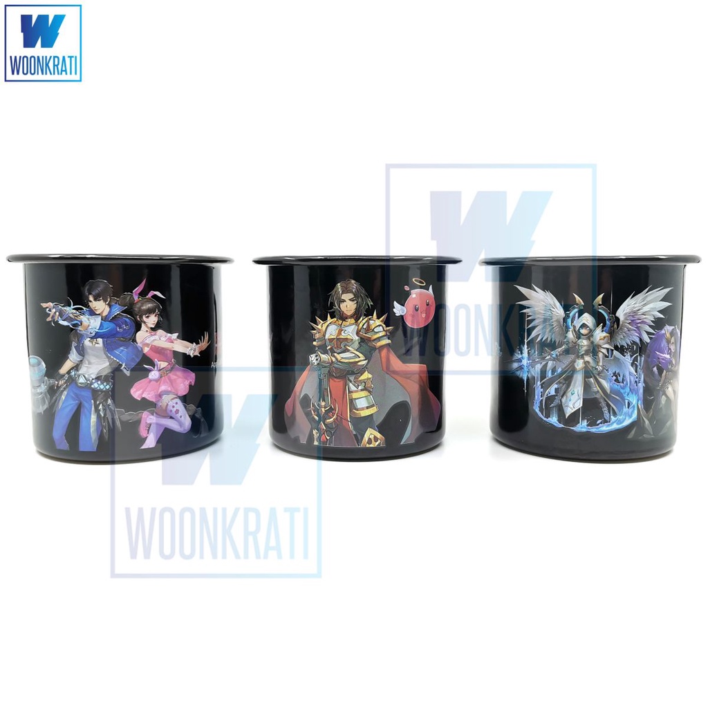 แก้วสังกะสี (สีดำ) สกรีนลาย Ragnarok X / Summoners War / Douluo Dalu ของที่ระลึกจาก AppGallery (by H