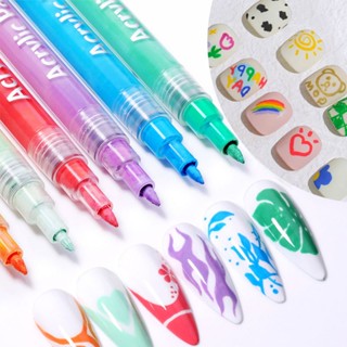 《Acrylic paint pen》ปากกาเพ้นท์เล็บ​ สีเพ้นท์​ แห้งไว ไม่ต้องอบ​