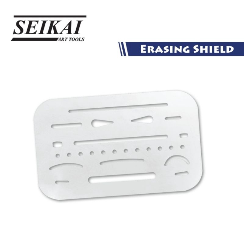 Seikai แผ่นกั้นลบ Erasing Shield สำหรับงานเขียนแบบ ขนาด 6x9.4 cm.
