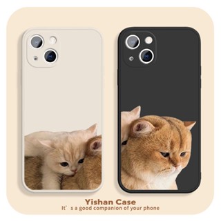 Couple cat เคสไอโฟน iPhone 8plus 13 11 12 pro max Xr Xs X max 14 pro iPhone phone case 7 8 เคส 7 8พลัส TPU cover นิ่ม