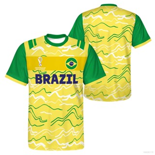 Sy3 เสื้อยืดคอกลม แขนสั้น พิมพ์ลาย World Cup Brazil Jersey Fans พลัสไซซ์ สําหรับผู้ชาย และผู้หญิง YS3