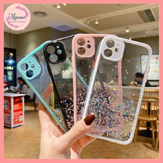 --MXM---พร้อมส่งในไทย-เคสซิลิโคนTPUนิ่ม ใช้สำหรับIPทุกรุ่น เคสใสกากเพชร #004