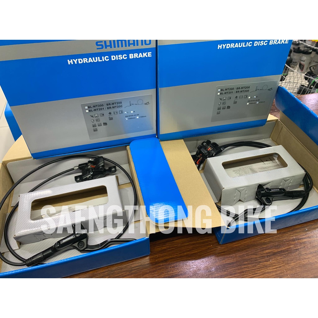ชุดดิสเบรคน้ำมัน Shimano MT200 MT201 แบบปกติ และแบบ flat mount พร้อมใช้งาน (ของแท้ ศูนย์ไทย)