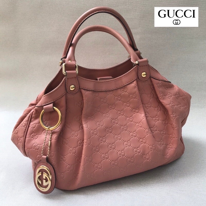 กระเป๋า GUCCI รุ่น Pink Guccissima Leather Sukey Tote Bag