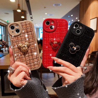 iPhone X XS Max XR Phone Case Cartoon Fabric Cloth Soft TPU Back Cover iPhone 11 12 13 14 Pro Max 14Plus Winter Warm Cover